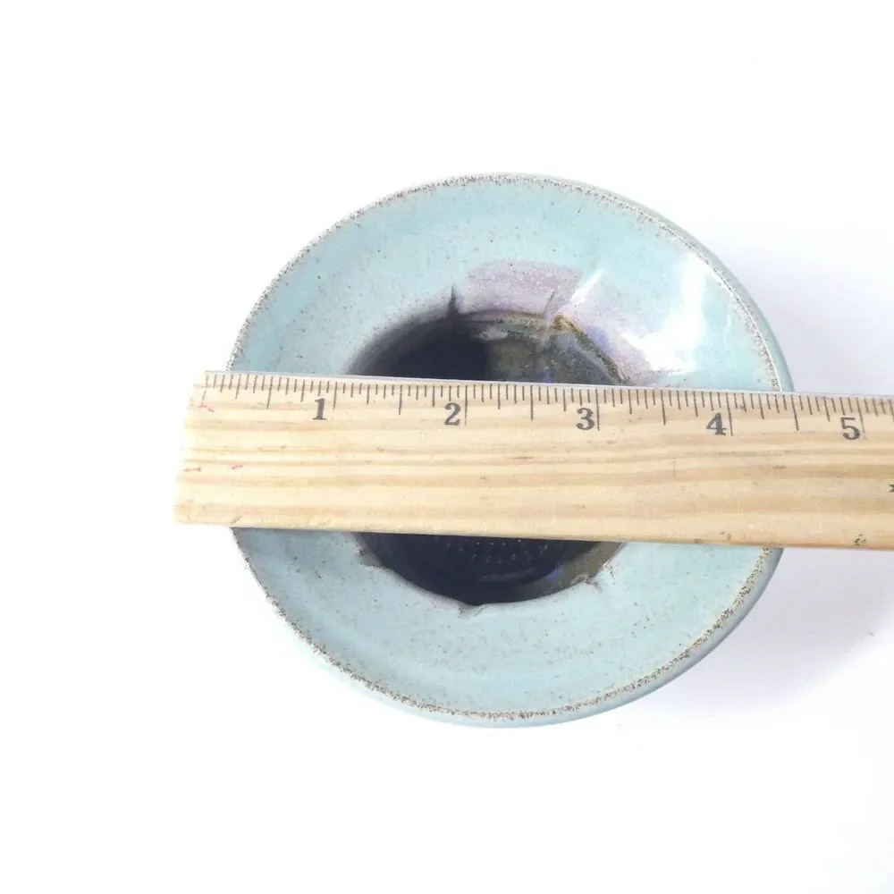 Studio Art Pottery Vase With Flower Frog Handmade Ikebana